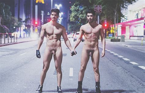 Gay Couple Naked In The Street Against Homophobia Spycamfromguys Hidden Cams Spying On Men