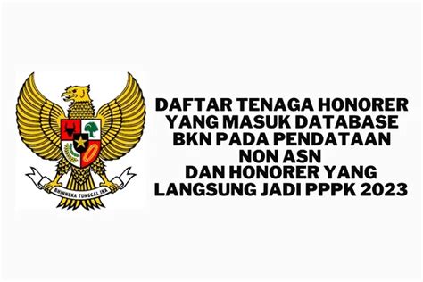 Daftar Honorer Yang Diangkat Jadi Asn Tanpa Tes Dan Hasil Dari