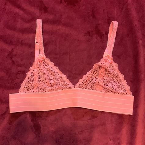 Stella Mccartney Bright Pink Lace Bralette Elastic Depop