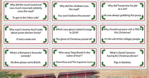 Cut Out And Keep Christmas Cracker Jokes Your Sh T 2016 Britain