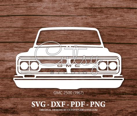 Svg Gmc Pickup Truck Grill Silhouette Cut Files Designs Etsy