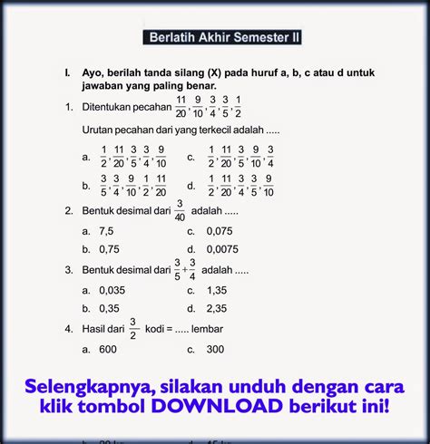 Bank Soal Matematika Kelas Homecare