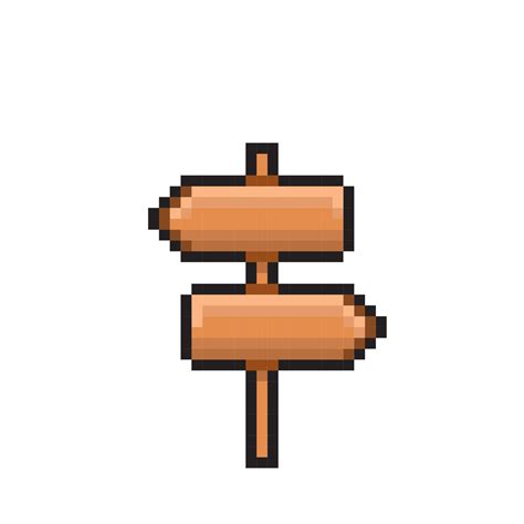 wood post sign in pixel art style 21867031 Vector Art at Vecteezy