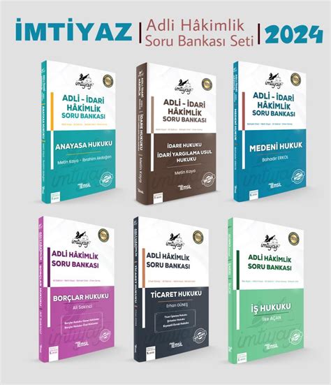 İmtiyaz Adli Hâkimlik Soru Bankası 6 lı Set 2024