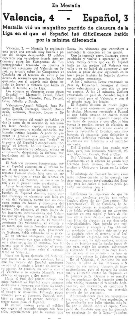 𝗖𝗶𝗯𝗲𝗿𝗰𝗵𝗲 on Twitter Tal día como hoy en 1937 el Valencia FC derrotaba