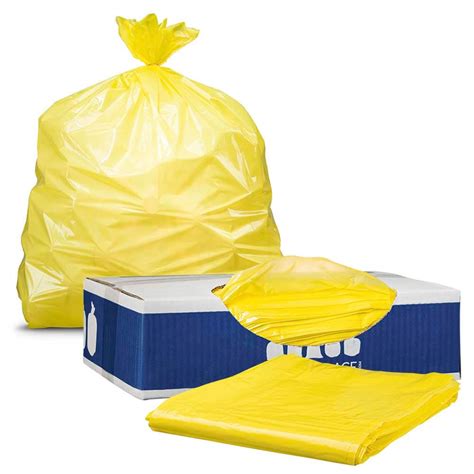 Yellow Garbage Bags, 40-45 Gallon, 1.5 mil | W42Y15 | Plasticplace ...