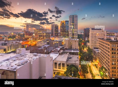 Birmingham, Alabama, USA downtown city skyline at dusk Stock Photo - Alamy