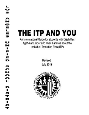 Fillable Online THE ITP AND YOU Fax Email Print PdfFiller