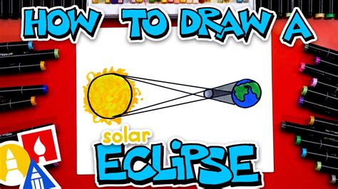 How To Draw A Solar Eclipse Diagram Art For Kids Hub