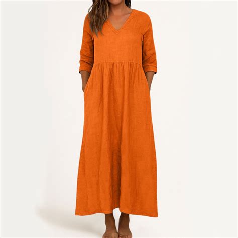 Blmnix Maxi Dresses for Wedding Guest Fall Fit & Flare Plain Trendy