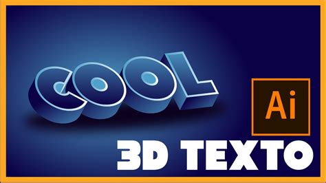 Tutorial Texto 3d Adobe Illustrator Facíl Y Rápido Youtube