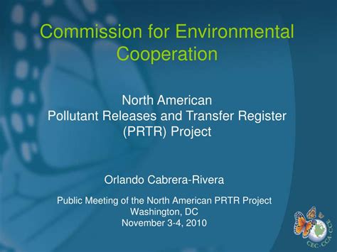 Ppt Commission For Environmental Cooperation Powerpoint Presentation