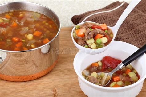 serving soup stock photo image  lunch beef healthy