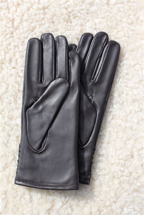 Ladies Leather Gloves With Cross Stitch Detail Radford Leather
