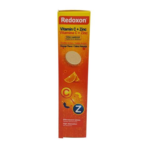 Redoxon Orange Effervescent Vitamin C With Con Zinc 20 Tablets 6 Pack