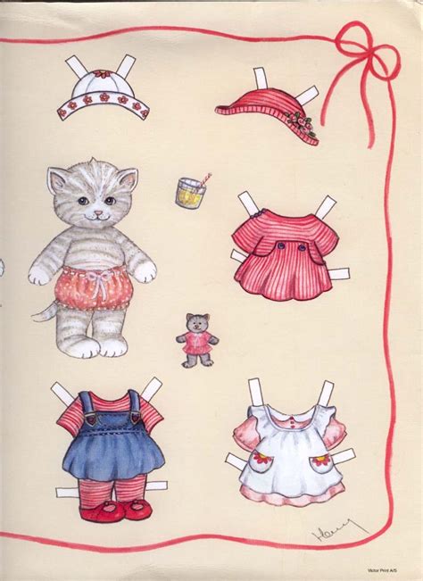 Бумажные коты с одеждой | Кот и кошка