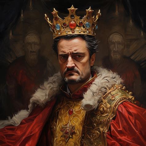 Premium Ai Image A Painting Of A Man With A Crown And A Crown