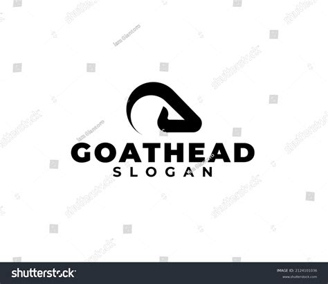 Outline Bold Goat Head Logo Goat Stock Vector (Royalty Free) 2124101036 | Shutterstock