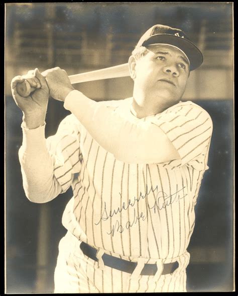 Lot Detail Exceptional Babe Ruth Signed Matte Finish Studio Photograph