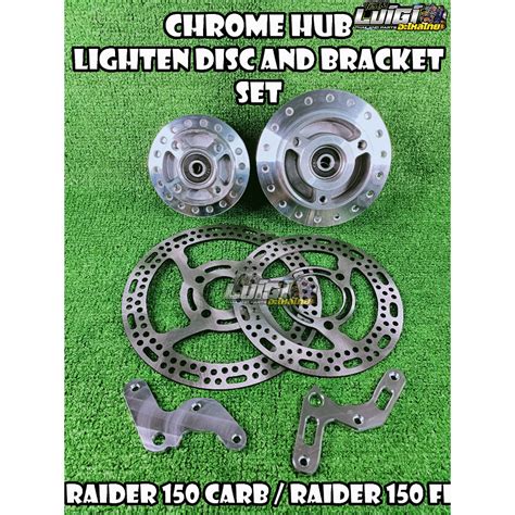 CHROME HUB SET WITH BEARING AND LIGHTEN DISC SET W BRACKET SUZUKI