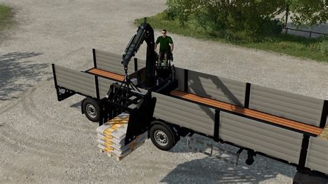 Platform Trailer With Crane V Fs