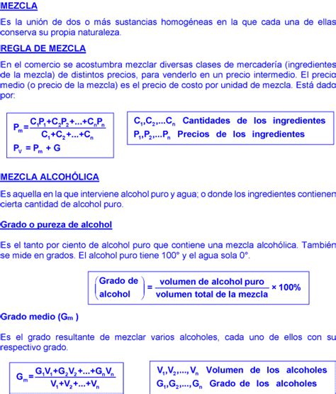 REGLA DE MEZCLA Y ALEACIÓN EJERCICIOS RESUELTOS PDF