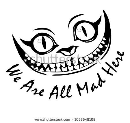 Smile Cheshire Cat Alice Wonderland Stock Vector Royalty Free