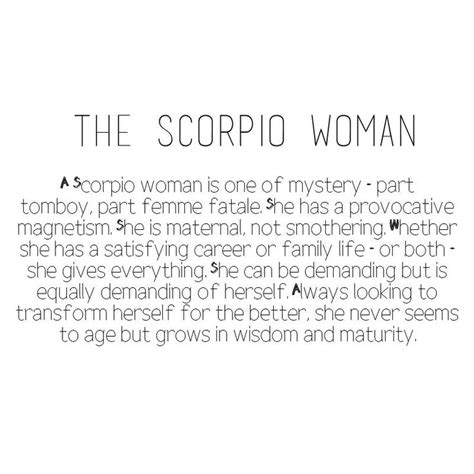 Scorpio Woman Poem on White Background