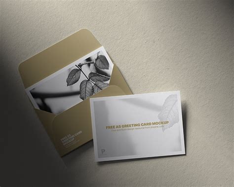 Free A Greeting Card And Envelope Mockup Psd Psfreebies