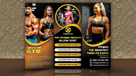 Gym Fitness Tri Fold Brochure Design Fitness Brochure Design Gym