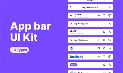 App bar UI Kit | Figma Community