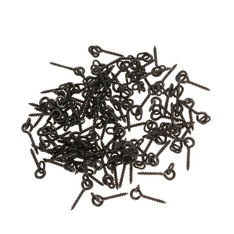 100pcs 14mm Boilies Bait Screws With Oval Link Loops Swivel Carp