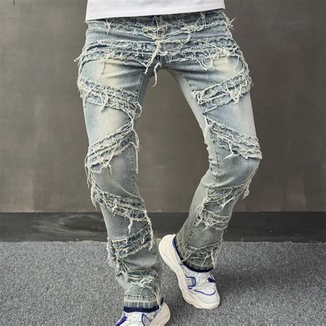 Casual Stacked Jeans Men Stackedjeans Net