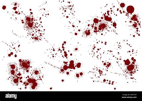 Red blood splatter stain on white background Stock Photo - Alamy