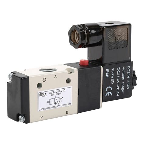 Pneumatic Solenoid Valve Port Way Vdc Pn Avs D