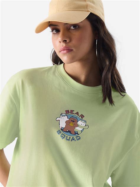 Buy We Bare Bears Squad Women Oversized T Shirts Online