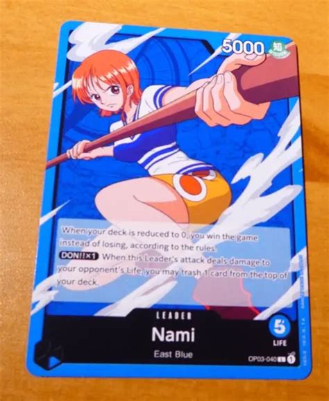 ONE PIECE PILLARS OF STRENGTH ENGLISH CARD GAME CARTE Nami OP03 040 L