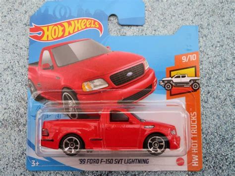 Hot Wheels 1999 Ford F 150 SVT Lightning Red HW Hot Trucks Perfect Birthday Gift Miniature