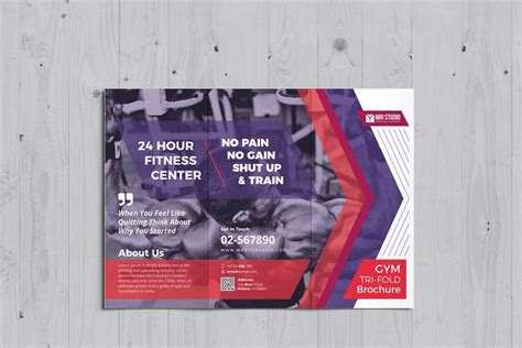 Gym Tri Fold Brochure Template Artofit
