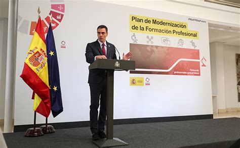 Pedro Sánchez presenta el Plan de modernización de la Formación