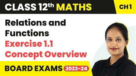 Relations And Functions Exercise 1 1 Concept Overview Class 12