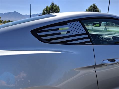 2015 2022 Ford Mustang Quarter Window Flag Usa Etsy