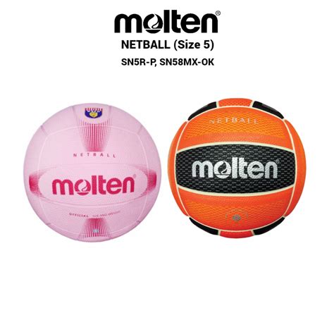 Original Molten Netball Size5 Bola Jaring Sn58mx Ok Orangeblack