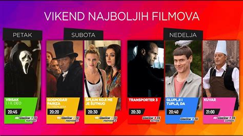 Vikend Najboljih Filmova Na Cinestar Tv Channels Youtube