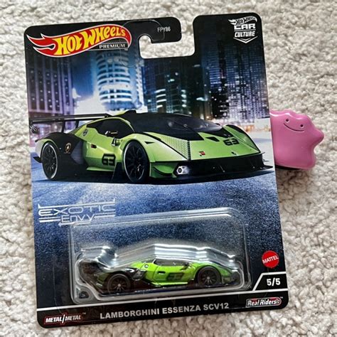 Hot Wheels Premium Lamborghini Essenza SCV12 Exotic Envy Shopee Malaysia