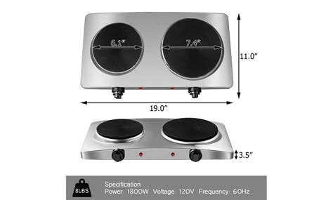 Up To Off On Costway W Double Hot Plat Groupon Goods