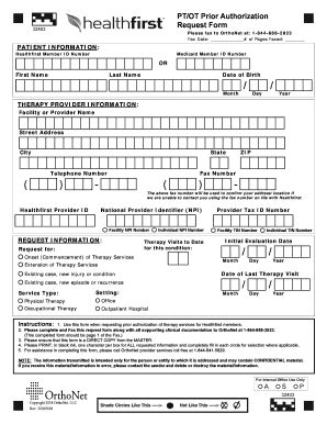 Healthfirst Prior Authorization Form Pdf Fill Online Printable