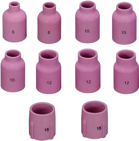 RIVERWELD TIG Gas Lens Alumina Nozzle Ceramic Cups Large Jumbo Assort