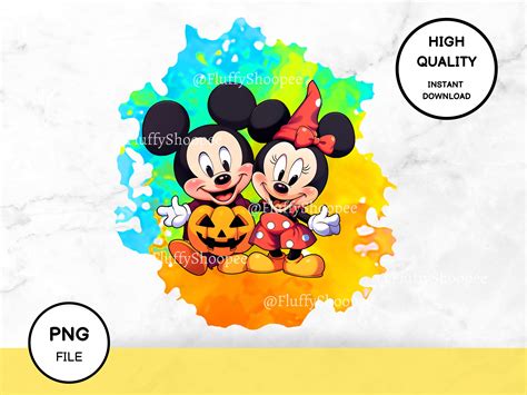 Horror Mickey Mouse Halloween Png Splash Of Color Ready To Etsy