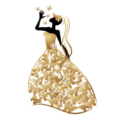 Bride Dress Silhouette Vector Png The Bride Danced In An Abstract